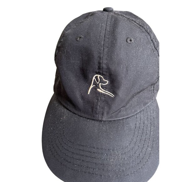 Rhoback Crave Performance Golf Cap Black Poly White Stitch Logo Adult Strapback - Picture 2 of 9